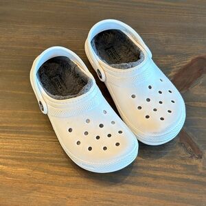 Fleece lined Crocs. J2.